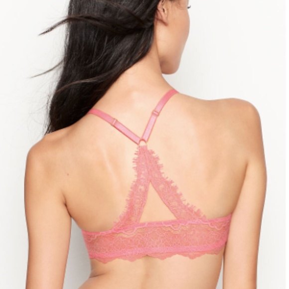 Victorias Secret DREAM ANGELS Lightly Lined Demi Bra 32C Underwired Cups Peach - Picture 2 of 9